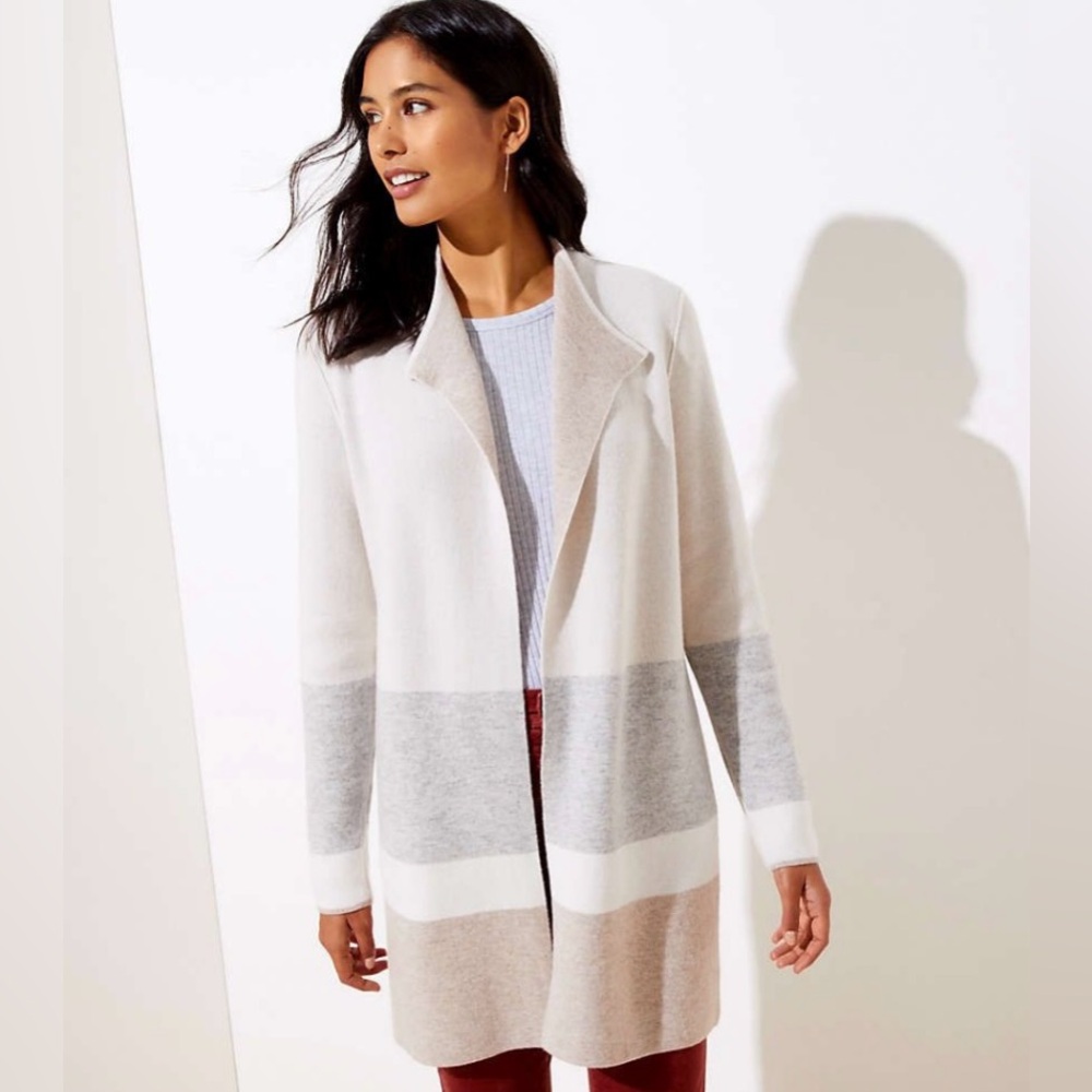 NWT- LOFT Petite Reversible Coatigan